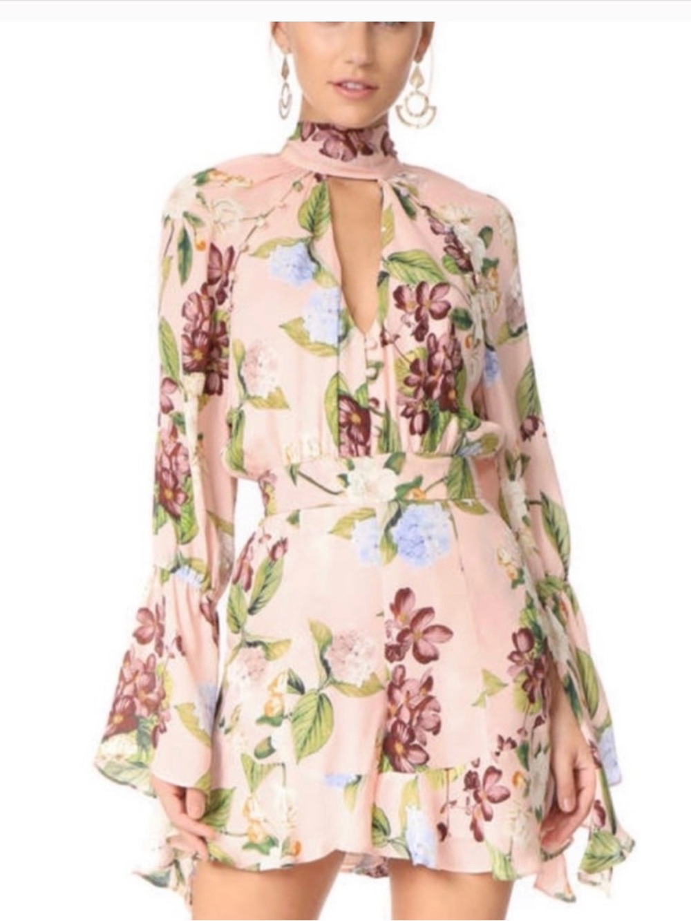 🧡 NICHOLAS floral long sleeve romper👀🥳🥳❌❌